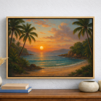 Float framed canvas Serene Caribbean